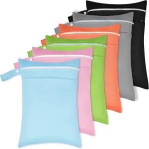 아프카바킬라 기저귀용 습식 드라이백 6팩 30 * 40 (cm)/ 11.81 x 15.75 인치 수영복 또는 의류 지퍼 포켓