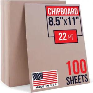 Paclord 8.5 x 크래 플레인 칩보드 시트 22Pt 두께 ？ 카드 프로젝트 액자 백업 랩북용 미 내구성이 뛰어난