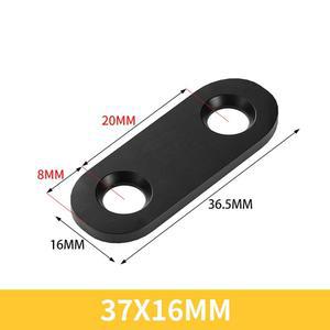 2PCS 블랙 플랫 플레이트 스트레이트 브래킷 스테인레스 스틸 브레이스 수리 우드