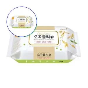 쌍문상회 물티슈 깨끗한나라 오곡물티슈 100매 캡형