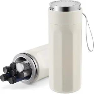 인슐린 쿨러 여행용 약물 펜 용품 휴대용 케이스 손잡이가 달린 냉각 병(흰색)