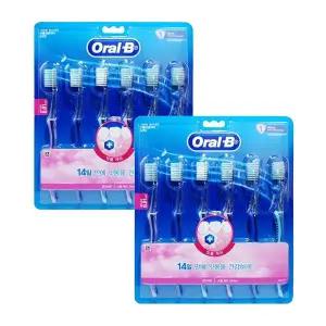 오랄비 고탄력 초미세모 잇몸케어 칫솔 6개입 x2개