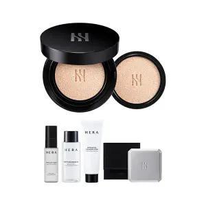 헤라 블랙쿠션 파운데이션 21N1 본품&리필 기획+증정(헤라 메이크업 픽서 30ml, 1개+딥 클렌징 오일 50ml, 1개+클렌징폼, 1개+거울, 1개)