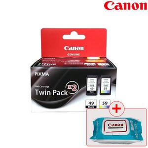 캐논 정품 잉크 PG-49+CL-59 트윈팩 PG49 CL59 E409 E489 이코노믹잉크