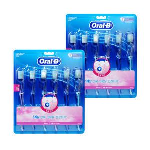 오랄비 고탄력 초미세모 잇몸케어 칫솔 6입 x2개 성인용칫솔