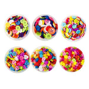 플라스틱 칼라 꽃 하트 원 원형 모양 포도 무늬 단추