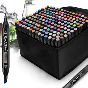 마카펜 204색 터치마카펜 + 진열케이스 +가방포함 드로잉 트윈 디자인 마카펜