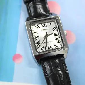 카시오 LTP-V007L-7B1 여성 가죽 시계