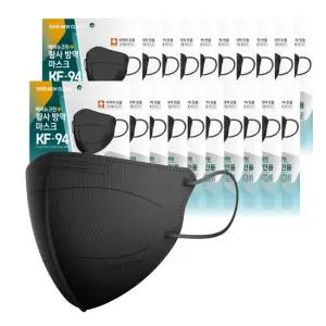 에버뉴크린 새부리형 황사방역마스크 KF94) 블랙 대형) 100입