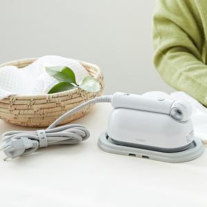 코맘스 2IN1 접이식 스팀 건식 다리미 화이트 SI1013W