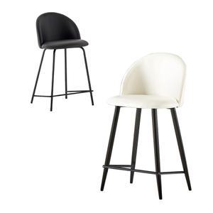 크리미로우바텐  철제 가죽 홈바 바의자 아일랜드식탁의자