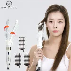 퀸스IN태양 오토롤링 브러쉬고데기 시즌2+헤어롤3개 자동회전 뽕 뿌리볼륨 매직 볼륨웨이브 구르프 빗 판고데기 헤어롤탈착 봉고데기사용가능 해외겸용
