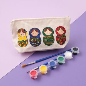 감성 파우치 세트 마트료시카 꾸미기 캔버스천 도안