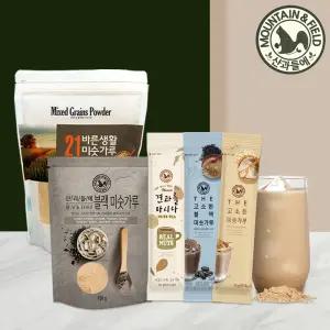 [산과들에] 식사대용 선식 모음 더 고소한 미숫가루 스틱 25g / 블랙 미숫가루 검은콩 달고나 사탕 그래놀라 간식