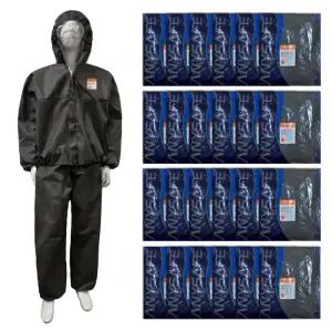 24벌 1박스 투피스작업복 일회용 부직포 방역복 방진복 보호 분진 회색 상하분리형 세트 농장 위생복 가운 도장복