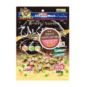 도기맨 한입사사미 믹스 큐브 300g 강아지간식 애견간식