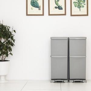 [가담다] 스탠드 페달형 분리수거함 1+1 (대용량)