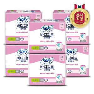 [소피]쏘피 바디피트 볼록맞춤 소형 16P x 6개