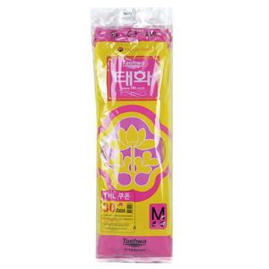 (8801179000073)태화고무장갑-선밴(M)/10개-핑크