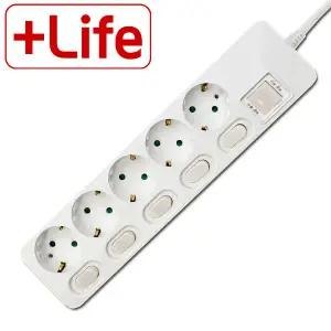 국산 KC인증 5구 개별스위치 멀티탭 10m (16A)