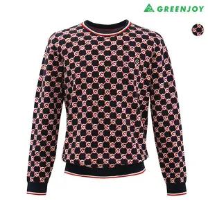 [아웃도어스/그린조이]남성 G로고 배색 패턴 라운드 스웨터