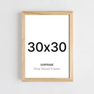 아워프레임 원목 30x30 정사각 액자 프레임