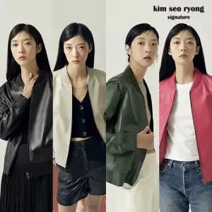 김서룡 시그니처 CLASSIC 봄버 레더 재킷(여)