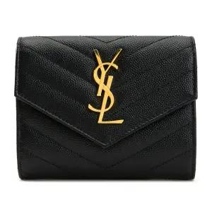 생로랑 모노그램 여성 반지갑 403943 BOW01 1000