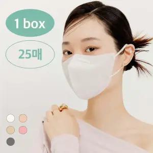 마스크 새부리형 숨쉬기편한 라이트 핏 데일리 컬러마스크 25매