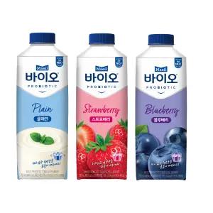 매일바이오 드링킹 750ml3종/총6개(플레인,딸기,블루베리)/냉장혼합무배