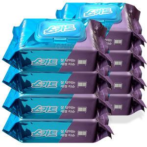 스카트 잘닦이는 세정티슈 80매X8개