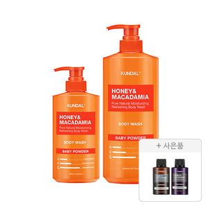 쿤달 네이처 바디워시 베이비파우더 1058ml, 1개+500ml, 1개+증정(샴푸 일랑일랑 100ml, 1개+트리트먼트 일랑일랑 100ml, 1개)