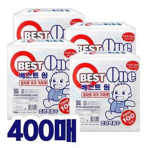 베스트원 신생아용 일자 기저귀 400개입 젤리응고제