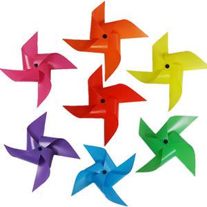 무지개 왕 바람개비 키70cm-120cm 날개38cm 100개입(묶음)