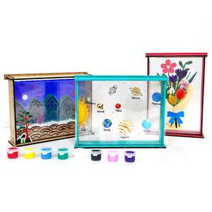 레이어 아트 액자 만들기 물감 붓 세트 미술 공예 키트 재료 색칠 일월오봉도 꽃다발 태양계 꾸미기 어린이  노인 복지관 초등 학교 돌봄 방과후 DIY