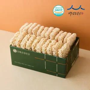 [강릉은정한과] 찹쌀과줄+통밥과줄 유과 혼합 1kg 대용량(500gX2봉) (명절 설날 추석선물 답례품 수제 ...