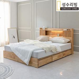 성수리빙 엘린LED 서랍형 침대프레임 퀸Q