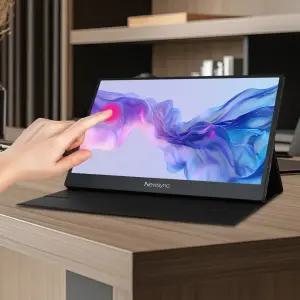 비트엠 Newsync P140FT 포터블 멀티뷰 HDR 무결점 31cm 10포인트 멀티터치 휴대용 포터블 모니터