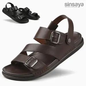 [신사야]신사야 소프트레더 투버클 슬리퍼겸용 남성샌들 24S050