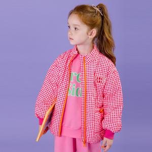 [아이러브제이] 포켓 체크 경량 패딩 JWFOU24