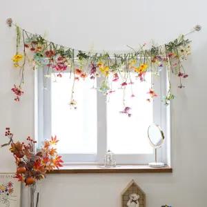 코스모스 조화 가랜드 산들바람 140cm (DIY) 인테리어 꽃 벽장식 벽걸이 현관 문 꾸미기 소품 갈란드