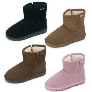 [롯데백화점]베어파우 CHERIE KIDS 아동 양털부츠 겨울 양모 방한화 소가죽 어그부츠 4종택1 K2907QD-K