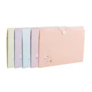 델리 PP A4 마카롱 8분류 칼라 아코디언 파일 EF615 도큐먼트 화일 서류 도큐멘트 케이스 8칸 섹션 포켓