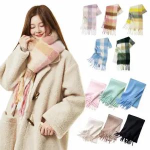 최대 70%) 25FW 니트 머플러 체크/무지 목도리 패딩 쁘띠 머플러 외 기모 스타킹 레그/핸드워머 방한 패션잡화