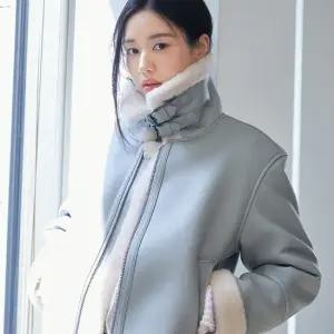 [최초가159 000]호주산 양모100 하프코트 여)