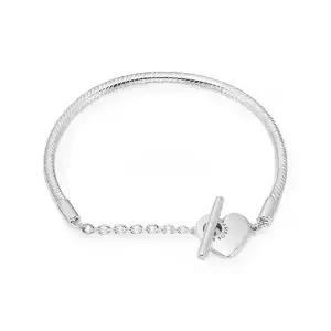 판도라 팔찌 599285C00 T바 하트 스네이크 체인 여성팔찌 당일발송