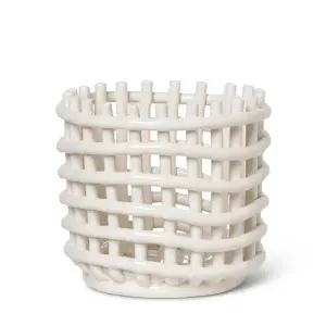 [엑스투](대구신세계)펌리빙 Ferm Living  Ceramic Basket Small off-white 세라믹 바스켓