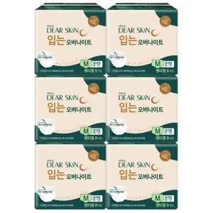 디어스킨 에어엠보 입는오버나이트 중대형 8P X 6팩