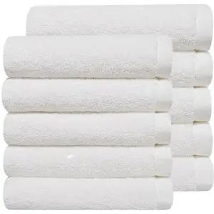 [다주타올]10장 두꺼운 호텔수건 40수 코마사 200g 고급 화이트 백색 흰 하얀 수건