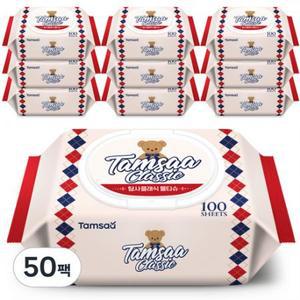 탐사 클래식 물티슈 캡형, 100매, 50개 one option